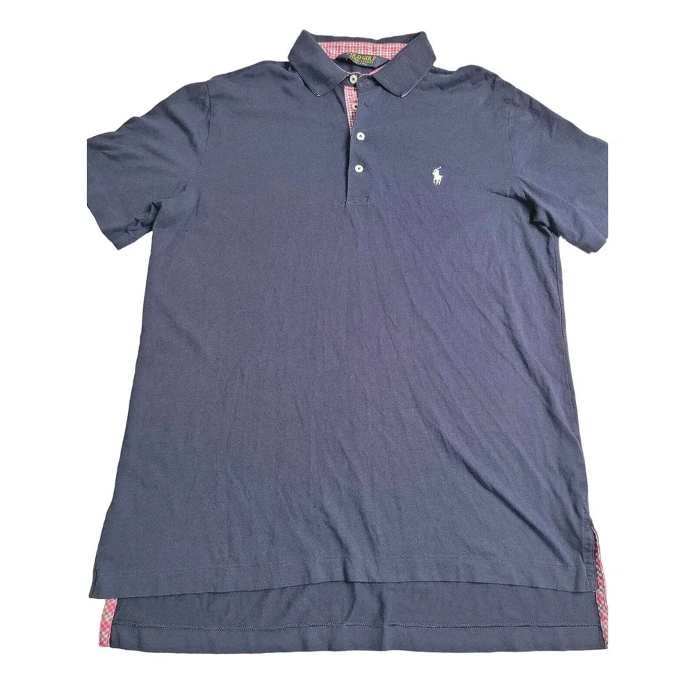 Polo Golf by‎ Ralph Lauren Navy Polo Shirt Size Medium Preppy Short Sleeve